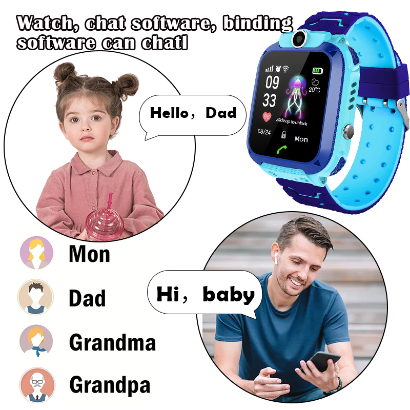 Q12B Kids Smart Watch with SOS - Smartwatch Watches Gift For Boys With Gps ulasan dan harga