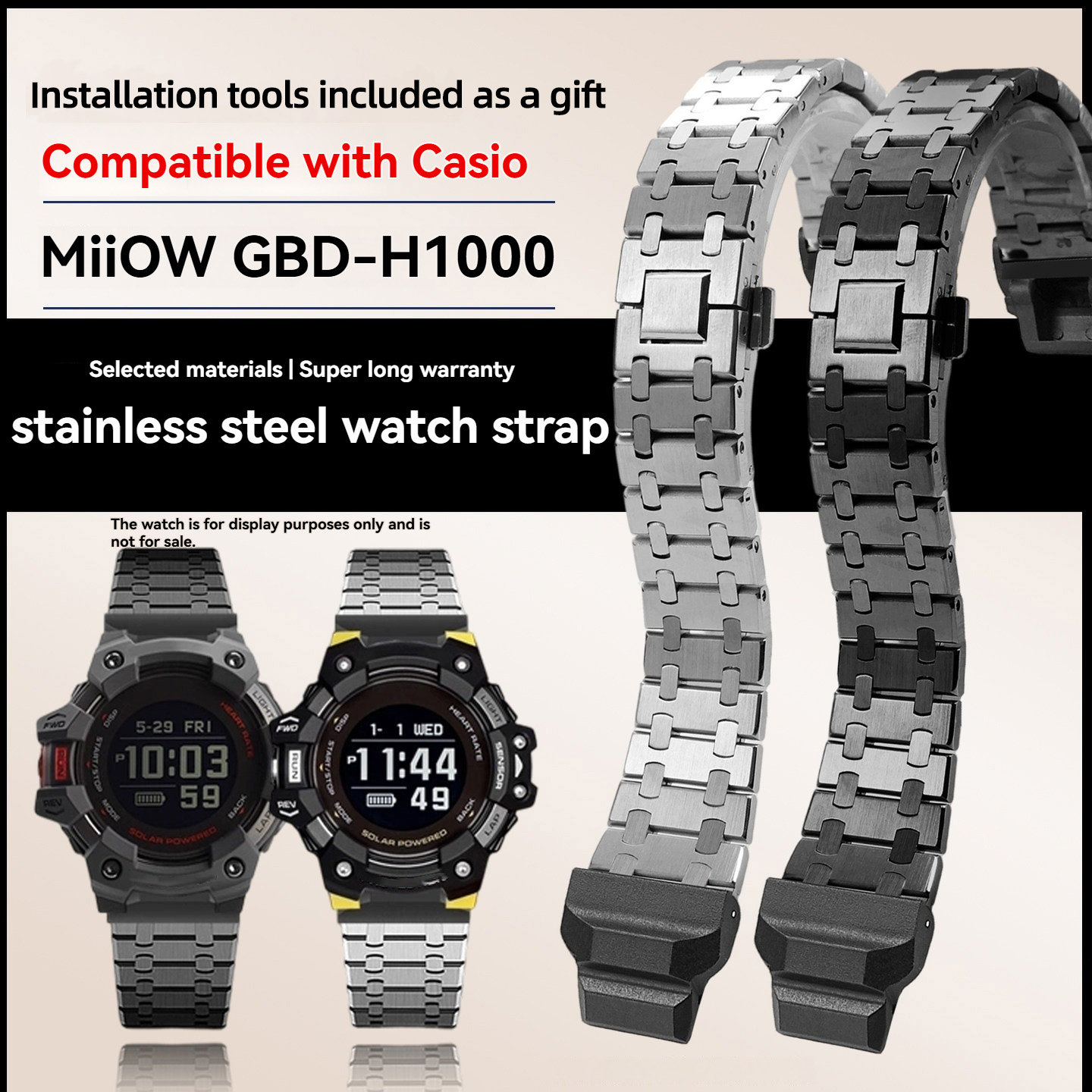 Modified metal stainless steel - Casio Watches Smartwatch ulasan dan harga