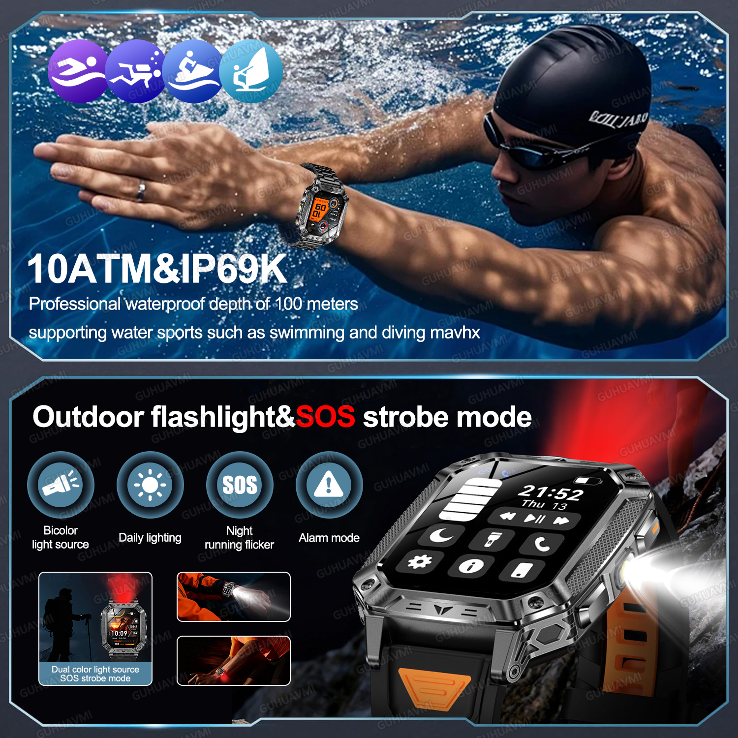 2026 New Military TANK Ultra P - Heart Rate Gps Watch ulasan dan harga