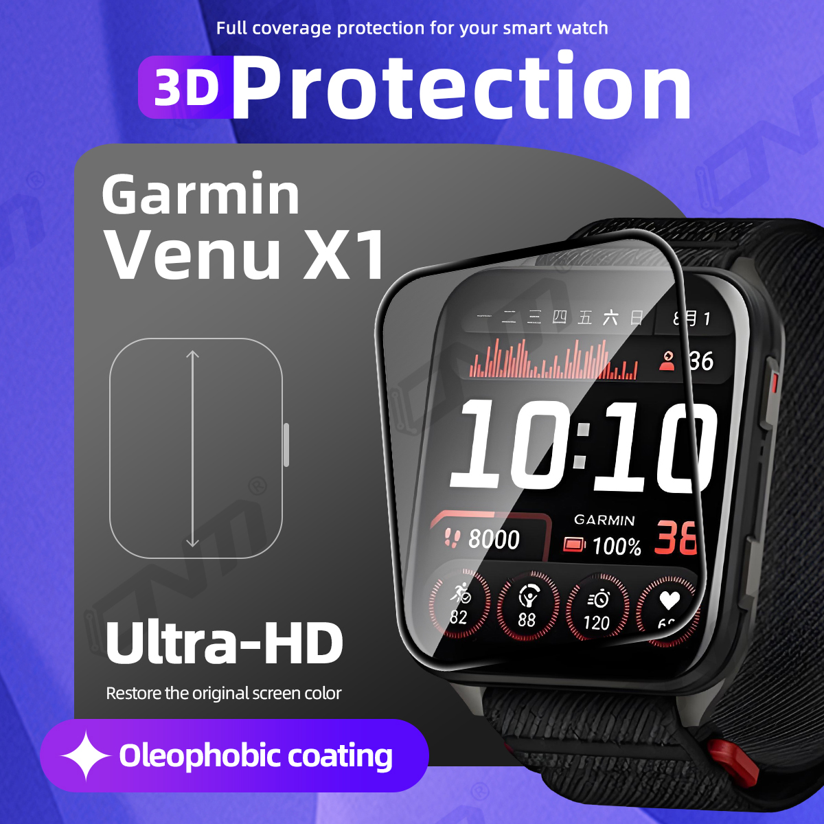 3D Protection Film for Garmin  - Xwatch Smartwatch ulasan dan harga