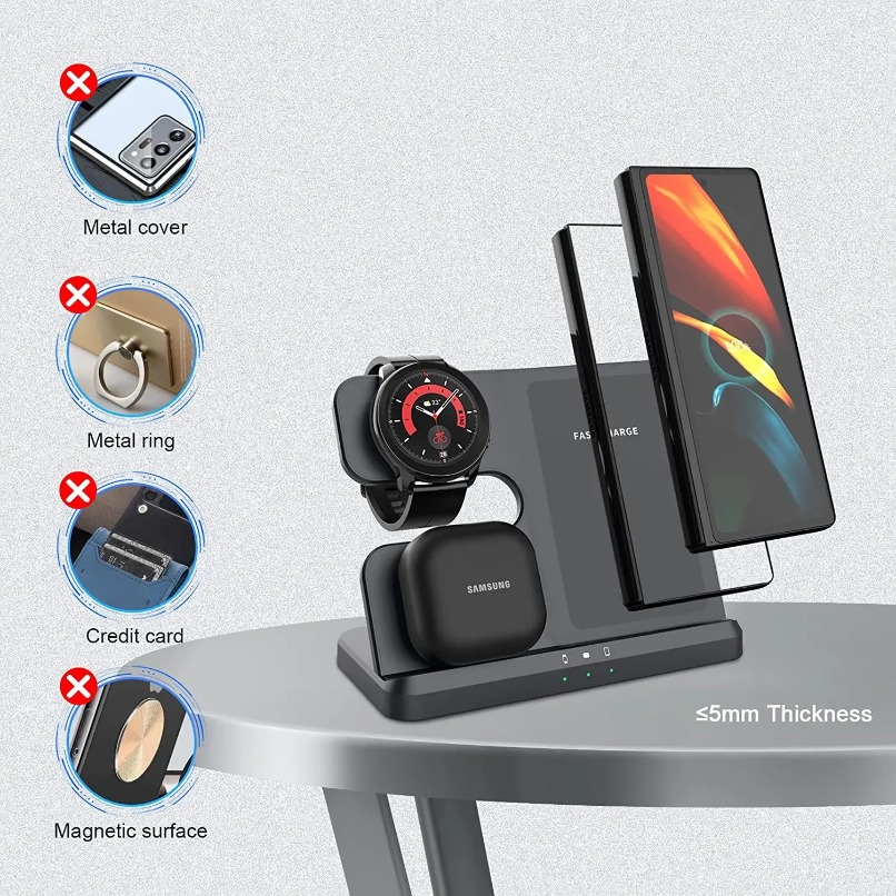 3 in 1 Fast Wireless Charger S - Watches Smartwatch Samsung ulasan dan harga