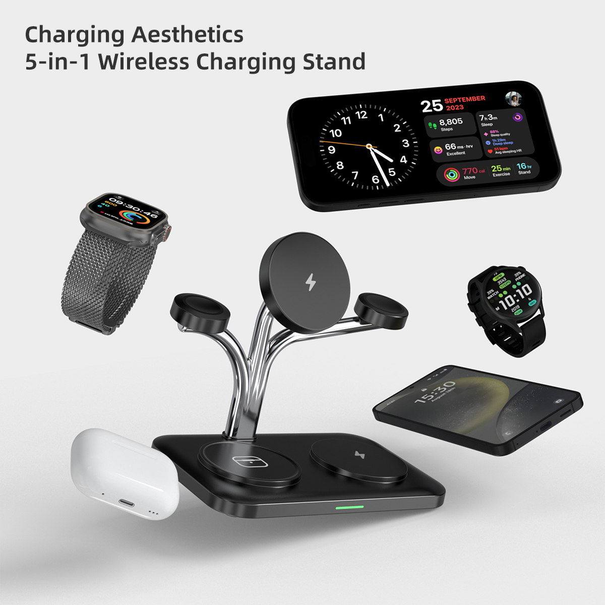 5 IN 1 Magnetic Wireless Charg - Watches Smartwatch Samsung ulasan dan harga