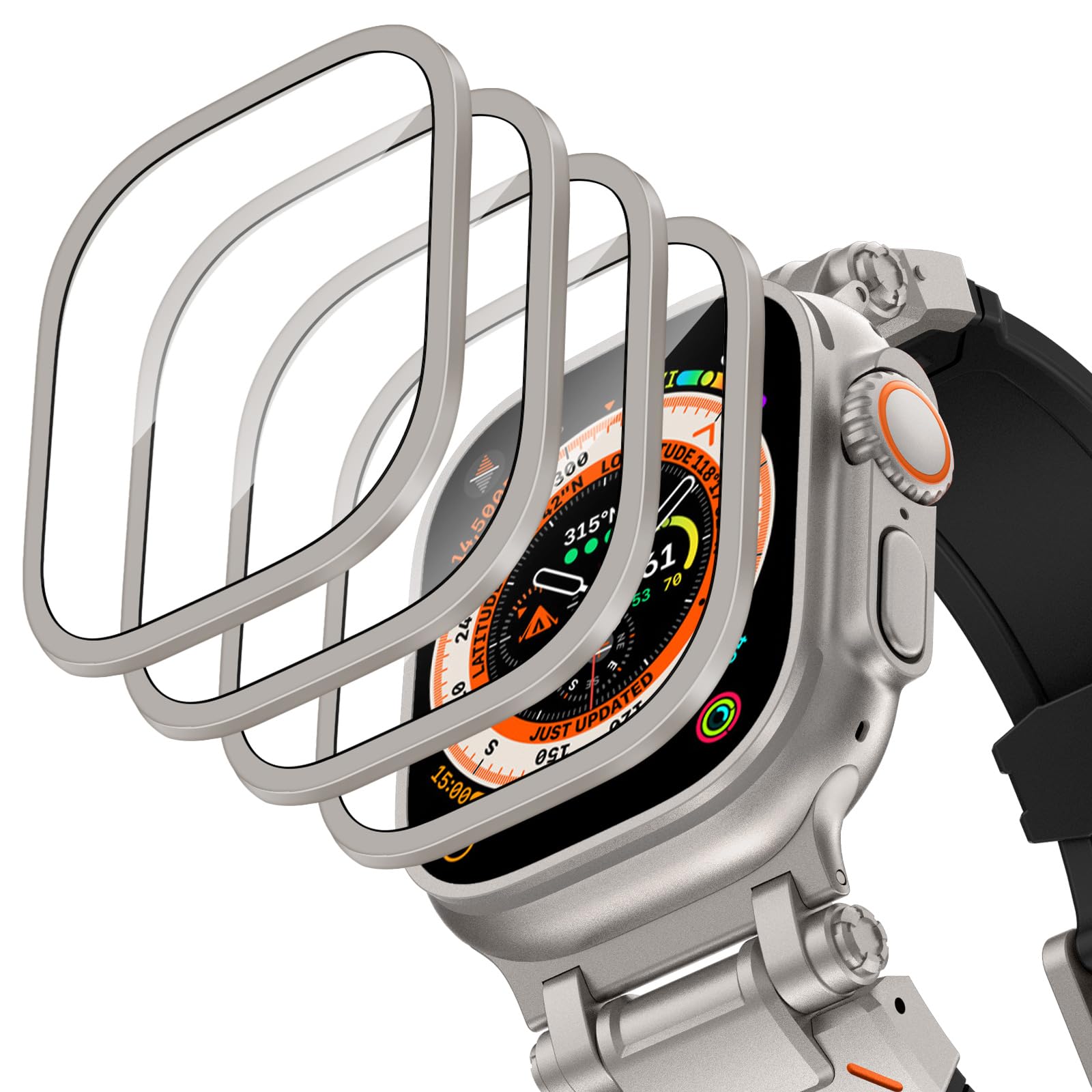 Aluminium Alloy Case+Tempered  - Smartwatch Apple Watches For Men ulasan dan harga