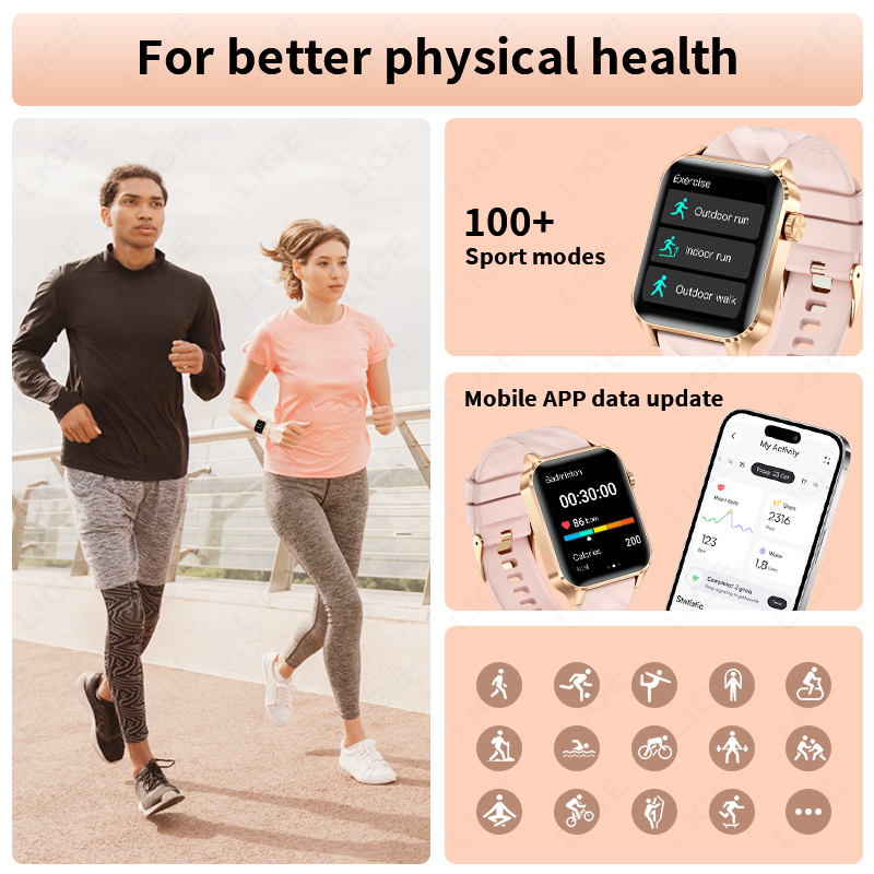 LIGE Smart Watch Luxury Women' - Smartwatch Watches For Sale ulasan dan harga