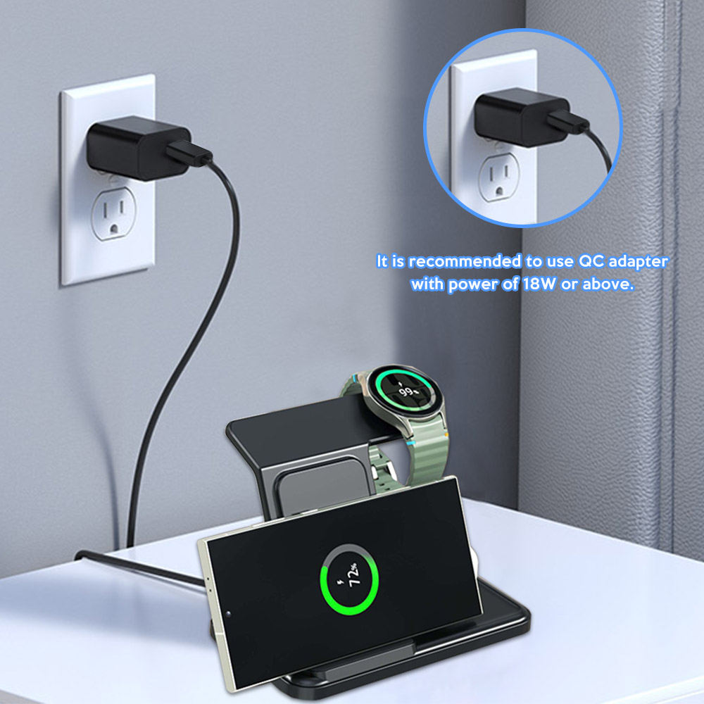3 in 1 Wireless Charger Stand  - Watches Smartwatch Samsung ulasan dan harga