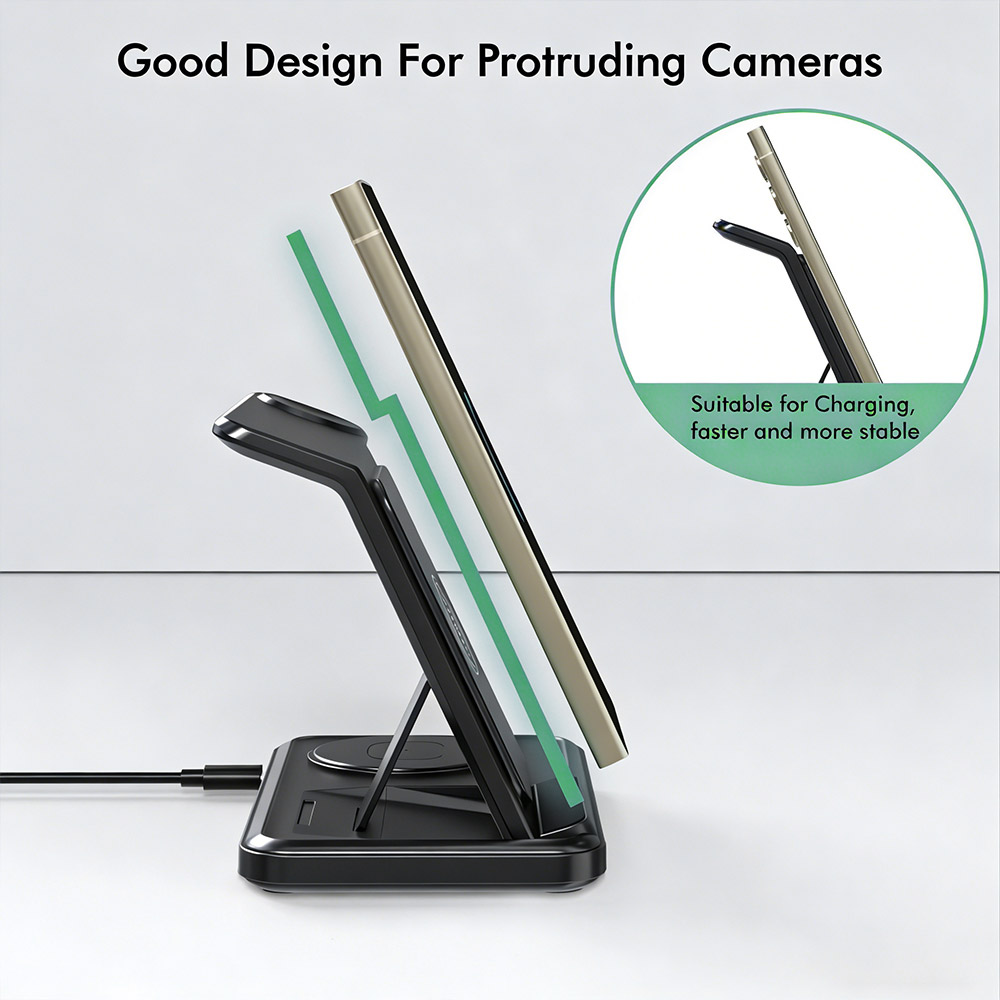 3 in 1 Wireless Charger Stand  - Watches Smartwatch Samsung ulasan dan harga