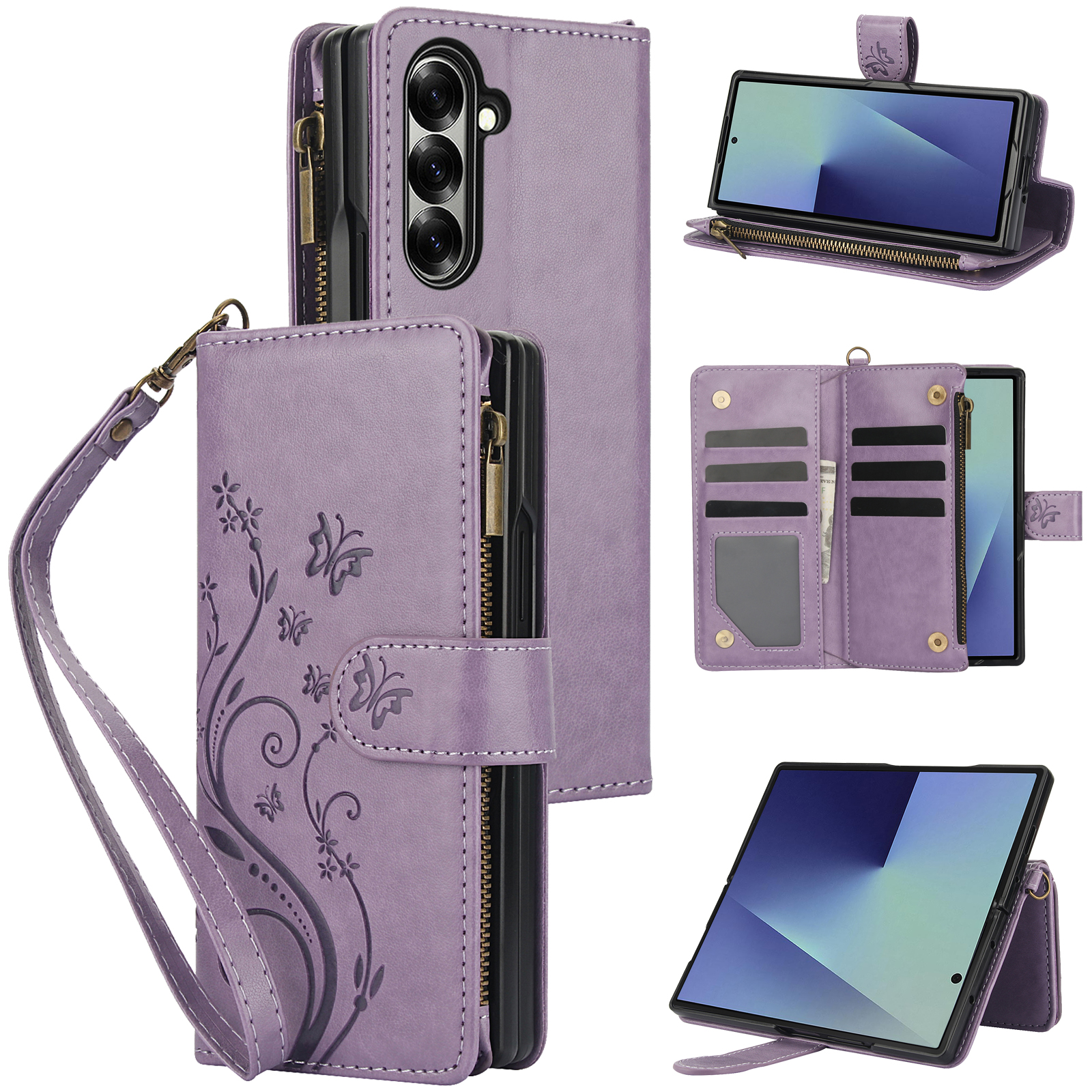 Wrist Strap Leather Zipper Wal - Samsung Galaxy Strap ulasan dan harga