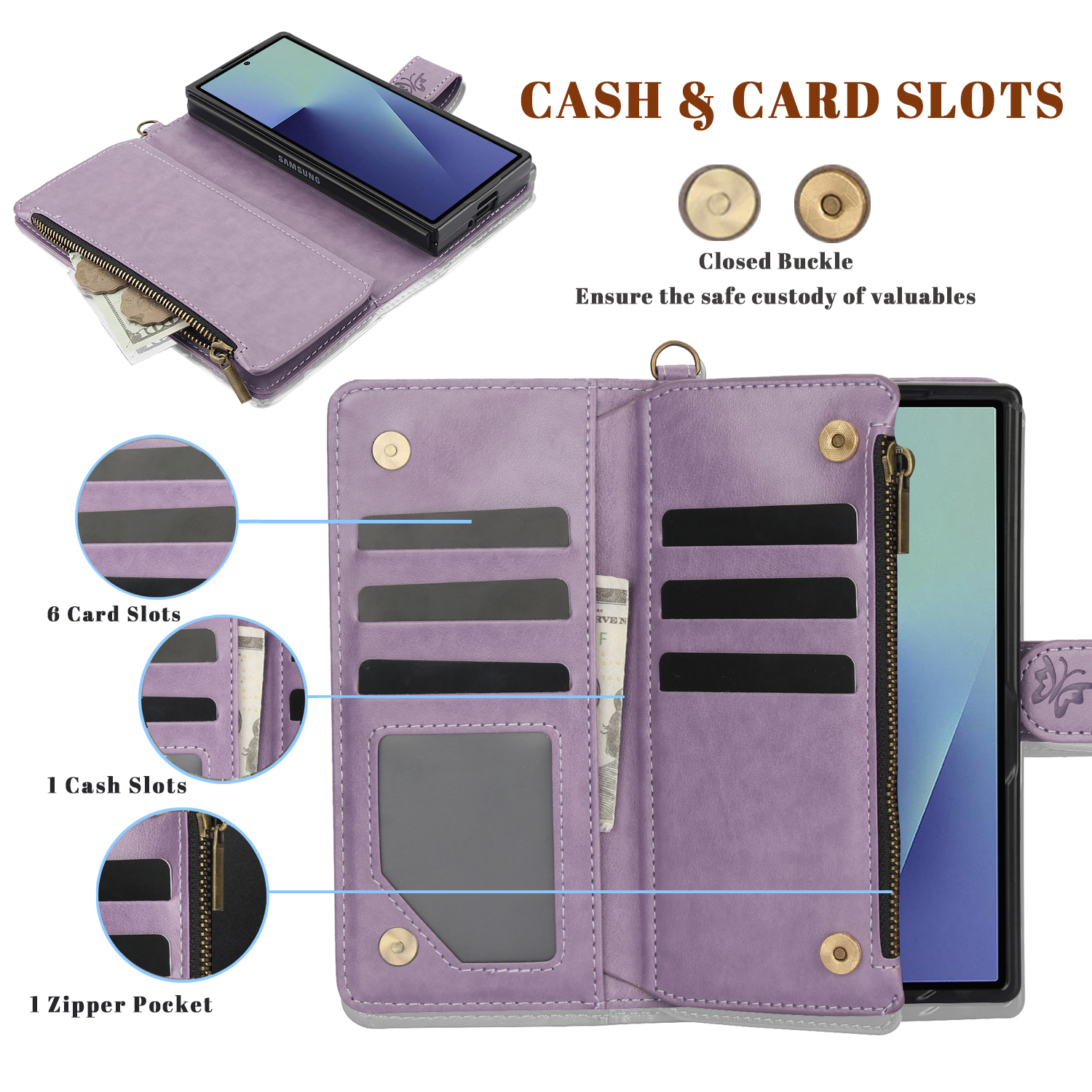 Wrist Strap Leather Zipper Wal - Samsung Galaxy Strap ulasan dan harga
