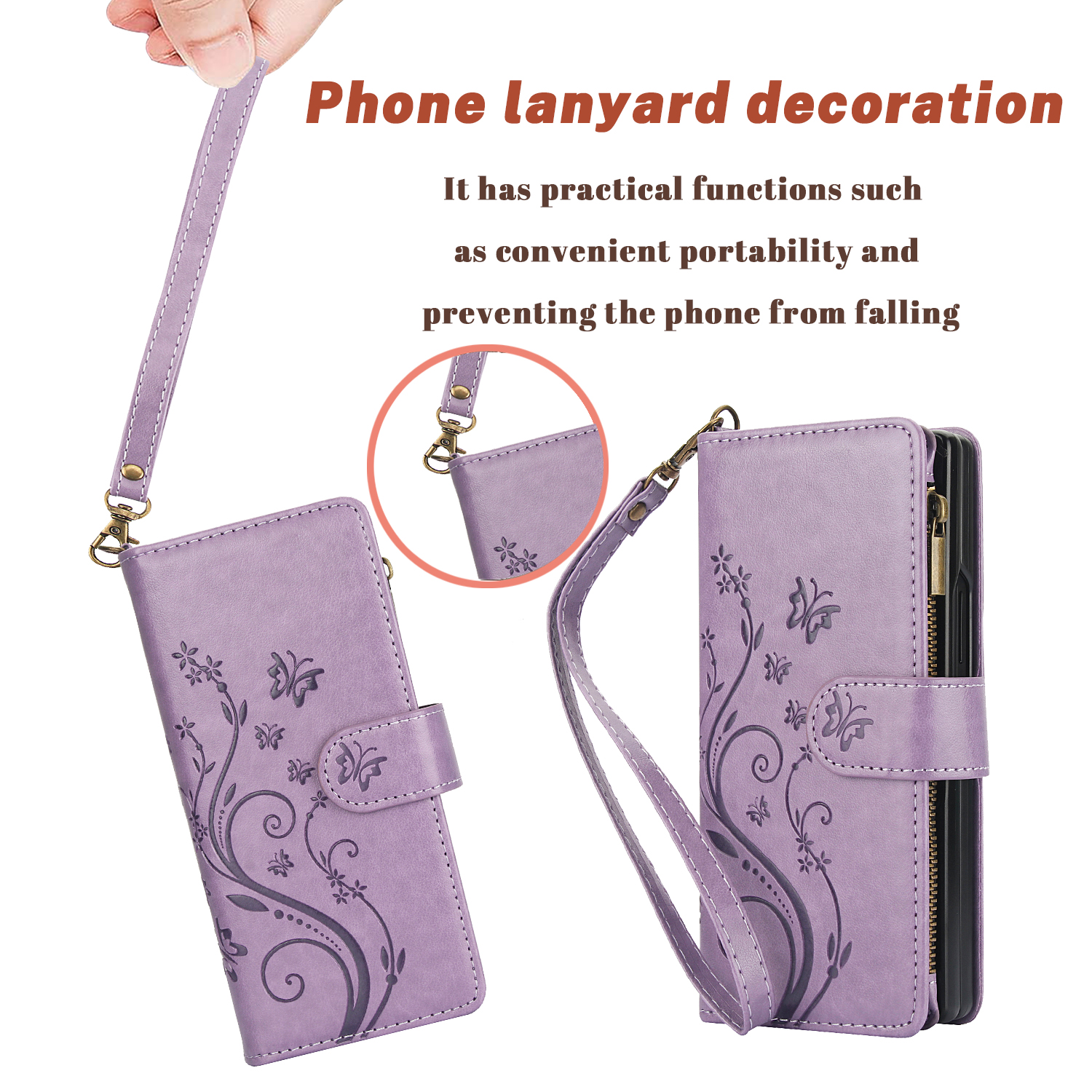 Wrist Strap Leather Zipper Wal - Samsung Galaxy Strap ulasan dan harga