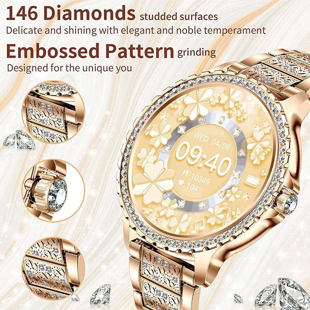 Fashion Luxury Gold Women Smar - Smartwatch Luxury Watches For Women ulasan dan harga