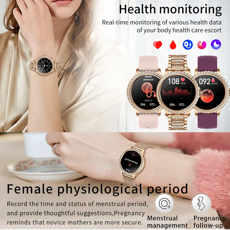 Fashion Luxury Gold Women Smar - Smartwatch Luxury Watches For Women ulasan dan harga